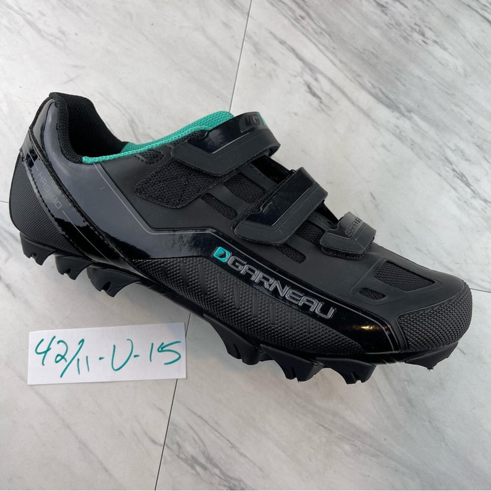Louis Garneau Women's Size 42/11 Sapphire MTB Cycling Shoes Black Teal HRS-80